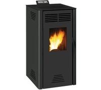 Poele a granulés INVICTA Adrano - 7,3 kW - Rendement 88,7% - Noir