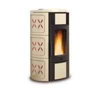 Poêle à granulés La Nordica Extraflame Iside Idro 5.0 | 19 kW hydro Revêtement Majolica ' Ametista