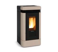 EXTRAFLAME 1292552 LUCIA PLUS.16 Poêle À Pellets 12KW Foyer Fonte Taupe
