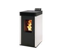 Poêle à granulés étanche MARINA - 6 KW - Blanc