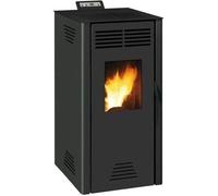 Poele a granulés modulable INVICTA Adrano - 7,3 kW - Rendement 88,7% - Noir