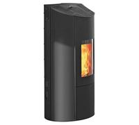 Poêle à granulés Olsberg Levana 3.0 | 8 kW étanche Corps noir, revêtement latéral en acier noir