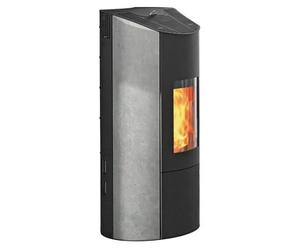 Poêle à granulés OLSBERG Levana Aqua 3.0 | 8 kW hydro étanche Corps noir, revêtement en pierre naturelle serpentine