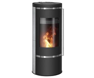 Poêle à granulés Oranier Carus 2.0 | 6 kW Acier noir, dessus et côtés pierre ollaire