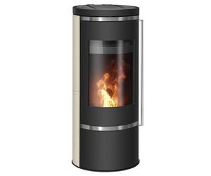 Poêle à granulés Oranier Carus Aqua 2.0 | 10 kW hydro Acier noir, dessus et côtés pierre cream