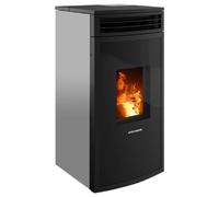 Poêle à granulés Oranier Neta 8 kW Taupe, Sortie fumée arrière Ø 80 mm