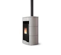 Poêle à granulés Palazzetti Ecofire Anna US 12 kW Revêtement céramique Beige