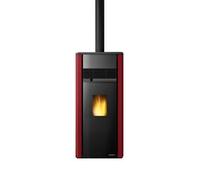 Poêle à granulés Palazzetti Ecofire Aurora US Pro 2 | 12 kW Revêtement en acier rouge/bordeaux