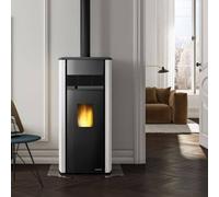 Poêle à granulés Palazzetti Ecofire Aurora US Pro 2 | 9 kW Revêtement en acier blanc
