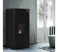 Poêle à granulés Palazzetti Ecofire Dadò Idro 20 | 20 kW hydro Revêtement en acier noir
