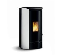 Poêle à granulés Palazzetti Ecofire Jackie Idro N 14 kW Revêtement en acier blanc