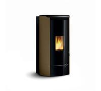 Poêle à granulés Palazzetti Ecofire Jackie Idro N 9 kW Revêtement en acier Mokka