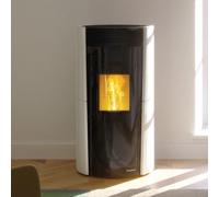 Poêle à granulés Palazzetti Ecofire Lilibet 13,2 kW Revêtement céramique blanc mat