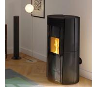 Poêle à granulés Palazzetti Ecofire Lilibet TC Pro 3 | 13 kW Revêtement céramique noire