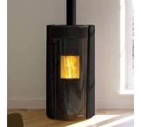 Poêle à granulés Palazzetti Ecofire Lilibet TC US Pro 2 | 12 kW Revêtement céramique noire