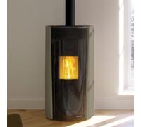 Poêle à granulés Palazzetti Ecofire Lilibet TC US Pro 2 | 12 kW Revêtement en céramique café au lait