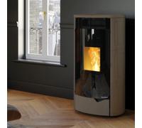 Poêle à granulés Palazzetti Ecofire Nadine 13,2 kW Revêtement en céramique café au lait