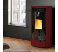 Poêle à granulés Palazzetti Ecofire Nadine TC Pro 3 | 13 kW Revêtement céramique rouge bordeaux