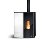 Poêle à granulés Palazzetti Ecofire Twiggy US 10 kW Revêtement en acier blanc