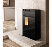 Poêle à granulés Palazzetti Tiffany Idro TC US 21 kW acier blanc