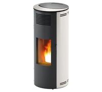 Poêle à granulés RED Minta Air 8 S2 8,1 kW Habillage latéral acier blanc