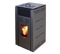 Poêle à granulés sans électricité modèle Natur Style 8 kW - Poêle à granulés sans courant - Fonctionne sans raccordement électrique (Noire)
