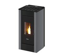 Poêle à granulés - Sharp 7 Titanium - 7 kW - Blanc/Titanium - étanche, Wi‑Fi & Silent System - A+