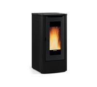 Poêle à granulés Teorema - Acier émaillé noir - Céramique - 30 kg