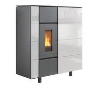 Poêle à granulés Wodtke ixbase air+ 6 kW Sans eReserve, Verre Blanc