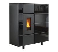 Poêle à granulés Wodtke ixbase air+ 6 kW Sans eReserve, Verre Noir