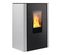 Poêle à granulés Wodtke Jack Water+ 8/10 kW hydro Revêtement latéral en acier blanc, 8 kW