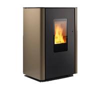 Poêle à granulés Wodtke Jack Water+ 8/10 kW hydro Revêtement latéral en acier Sahara (beige), 8 kW