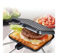 Poêle à griller antiadhésive pour sandwich et pain perdu, poignée double | Poêle à griller double face pour sandwichs, toasts français ; poignée amovible pour cuisinière au four
