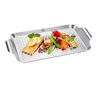 Poêle à griller - BBQ Style - Inox - Cuisson saine - 43x25 cm - Gris