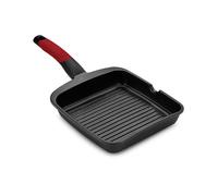 BRA Premiere | Poêle à Griller Rainurée de 22 cm en Fonte d'Aluminium | Revêtement Antiadhésif Renforcé à 3 Couches sans APFO | Convient à Tous les Types de Plaques de Cuisson, Y Compris à Induction