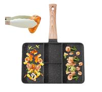 Poêle à griller divisée - Plaque antiadhésive sectionnée, poêle multi-cuisson | Poêle à barbecue pour petit-déjeuner avec séparateurs, poêle pour cuisiner plusieurs aliments, poêle à frire
