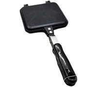Poêle à Griller Double Face en Aluminium pour Sandwichs et Toasts | Surface Antiadhésive, Poignée Isolante Verrouillable, Côtés Amovibles, Retient la Chaleur Cuisine Domestique ou Camping