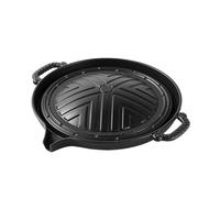 Poêle à griller en fonte - 3200 g - Sans effort - Pour barbecue - Facile à nettoyer - Plaque de gril portable - Cuisine extérieure - Anti-adhésive - Plaque de cuisson pour barbecue