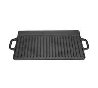 Poêle à Griller En Fonte Lodge - Plaque De Cuisson Antiadhésive, Double Face, Striée Et Plate - Idéale Pour la Cuisson Sur la Cuisinière Et Au Four