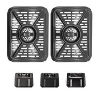 Poêle à griller GCQ Air Fryer pour Ninja Foodi AF400EU 9,5 l 6-en-1 DualZone 2 tiroirs Friteuse à air chaud, friteuse à air chaud de rechange Plaque Crisper Plaque de cuisson Plateau Accessoires