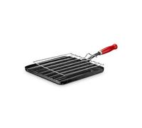 Poêle à Griller Induction 23x23cm avec Grille Amovible, Acier Émaillé,Tous Feux, Briebe, Levante, , Noir Noir G
