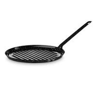 Poêle à Griller Induction 26cm Acier Émaillé, Tous Feux Vitrocéramique Gaz Four, Briebe, Levante, , Noir Noir G