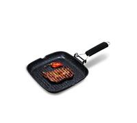 Poêle à Griller Induction Antiadhésif Titane 24x24cm Fonte d'Aluminium sans PFOA