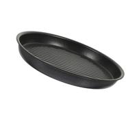 Poêle à Griller Noir Antiadhésive en Aluminium pour Barbecue et Camping | Bords Ronds sans Bavures, Surface Lisse Facile à Nettoyer, Cuisson Pratique du Poulet Steak à Table