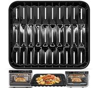 Poêle à griller pour friteuse à air chaud Ninja Foodi DT251 DT201 DT200 Four à convection numérique, plaque de cuisson pour friteuse à air chaud 13,4 x 11,4 pouces, lavable au lave-vaisselle