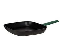 Grill pan with stripes Black Green 28 x 28 cm Aluminium