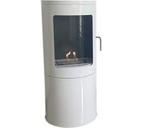 Poêle à l'éthanol de forme carrée en acier PURLINE BESTFIRE COMPACT W Blanc Blanc G