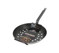 Poêle à marrons 28 cm en tôle d'acier bleuie - - Noir - Métal