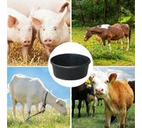 Poêle À Nourriture pour Bétail - Bol d'alimentation pour Animaux en Caoutchouc 4 L | Récipient De Bain À Poussière Léger Et Durable - Ferme Extérieure | Mangeoire | Chevaux Chèvres Chats Chiens -