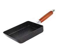 Poêle À Omelette Japonaise, Poêle À Œufs Tamagoyaki Antiadhésive, Poêle Carrée Japonaise Avec Poignée En Hêtre, Petite Poêle À Frire Rectangulaire 7,1 X 1,4 Pouces-E